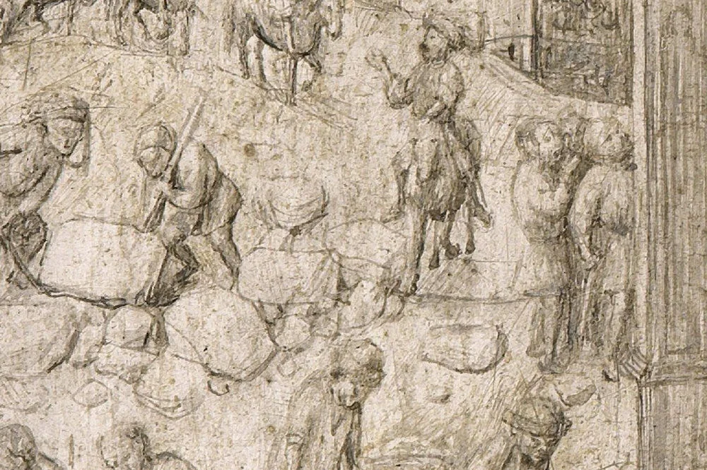 扬·凡·艾克作品《圣芭芭拉》高清大图局部 (3)