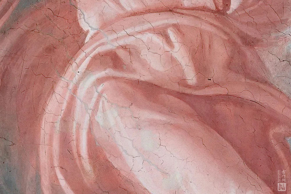 米开朗基罗西斯廷教堂壁画《上帝将光明与黑暗分开》局部 (2)