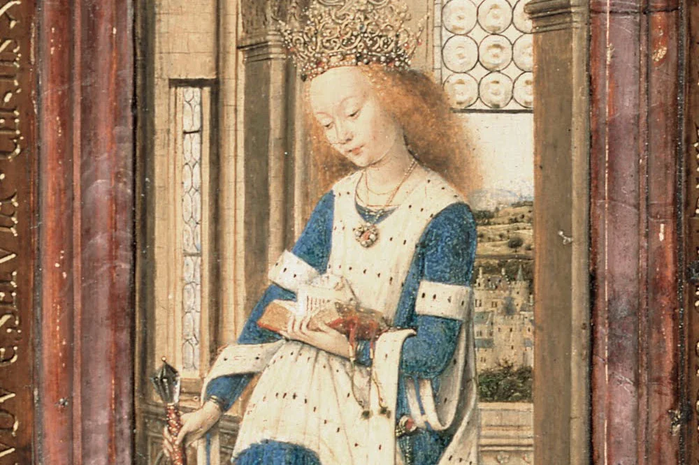 扬·凡·艾克祭坛画作品《德累斯顿三联画》局部 (3)