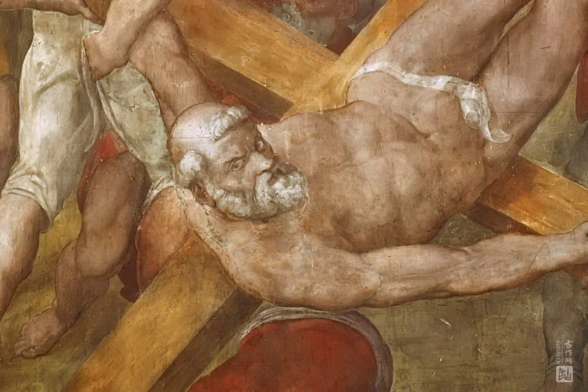 米开朗基罗壁画作品《圣彼得殉道》局部 (1)