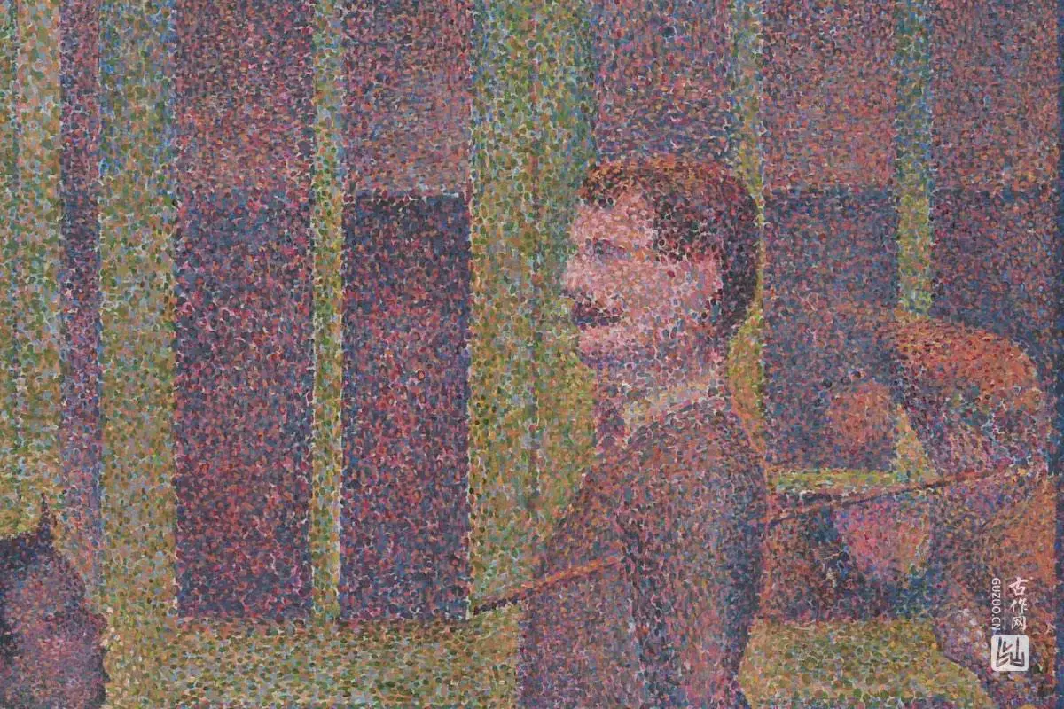 乔治·修拉作品《马戏杂耍》局部 (2)