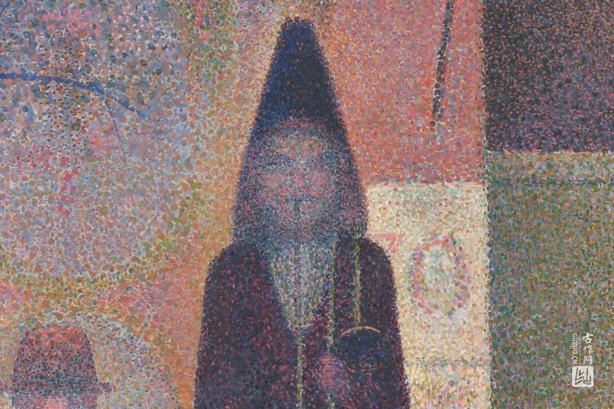 乔治·修拉作品《马戏杂耍》局部 (1)
