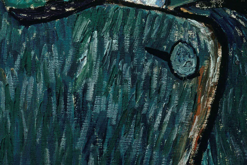 梵高《割耳朵后缠着绷带的自画像》局部-03