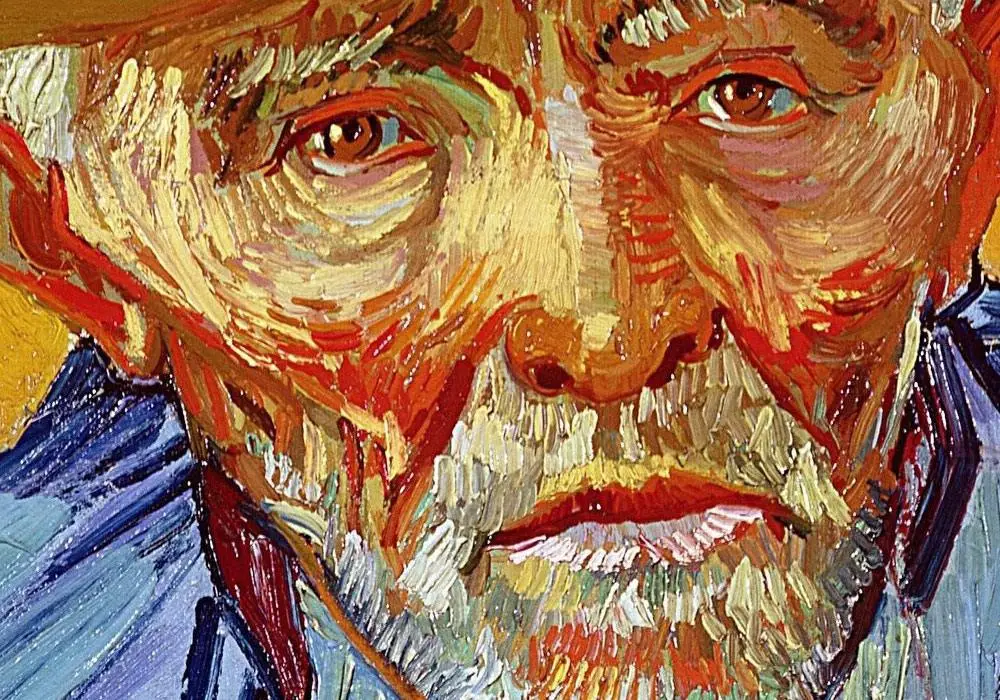 梵高油画《普罗旺斯牧羊人》局部 (1)