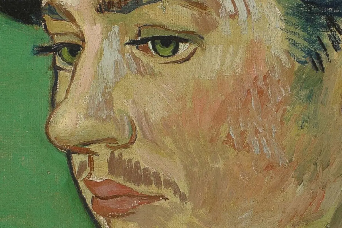 梵高作品《阿尔芒德·鲁林的肖像》局部 (2)