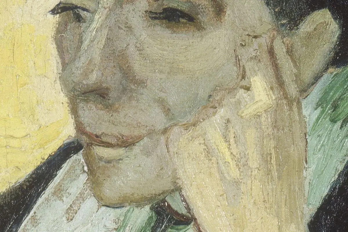 梵高油画人物《来自阿尔勒的女人》局部 (3)