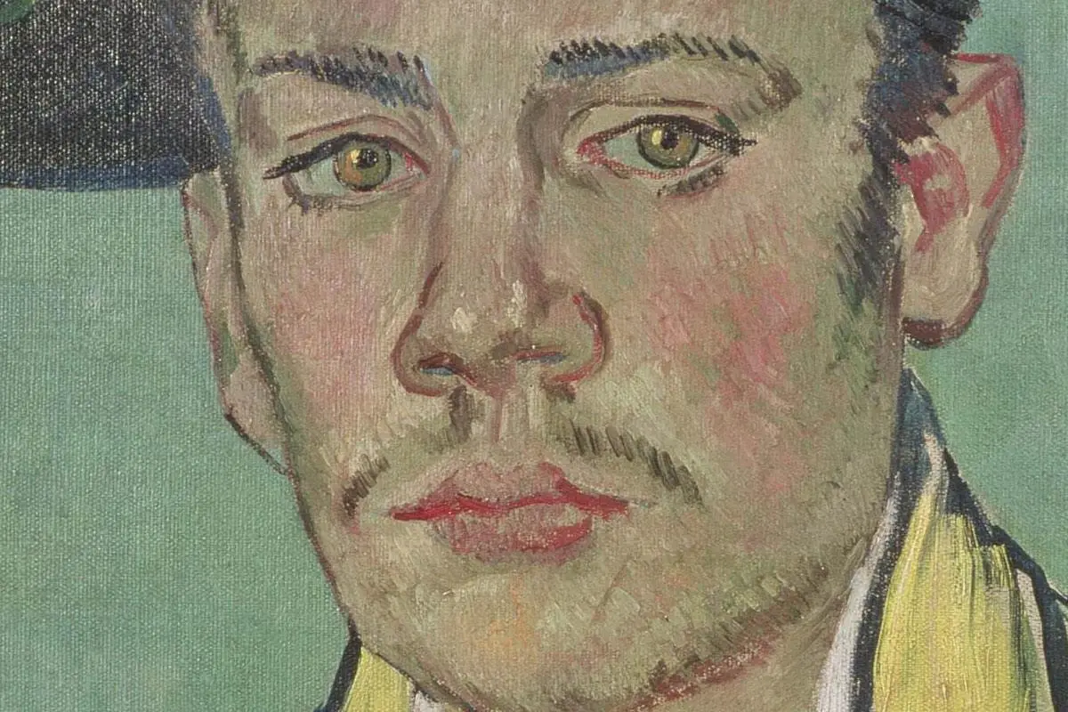 梵高作品《阿尔芒德·鲁林的肖像》局部 (1)