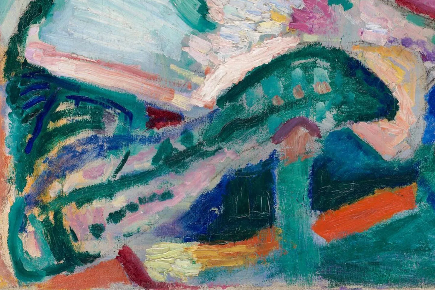 马蒂斯油画人物《戴帽子的女人》局部 (3)