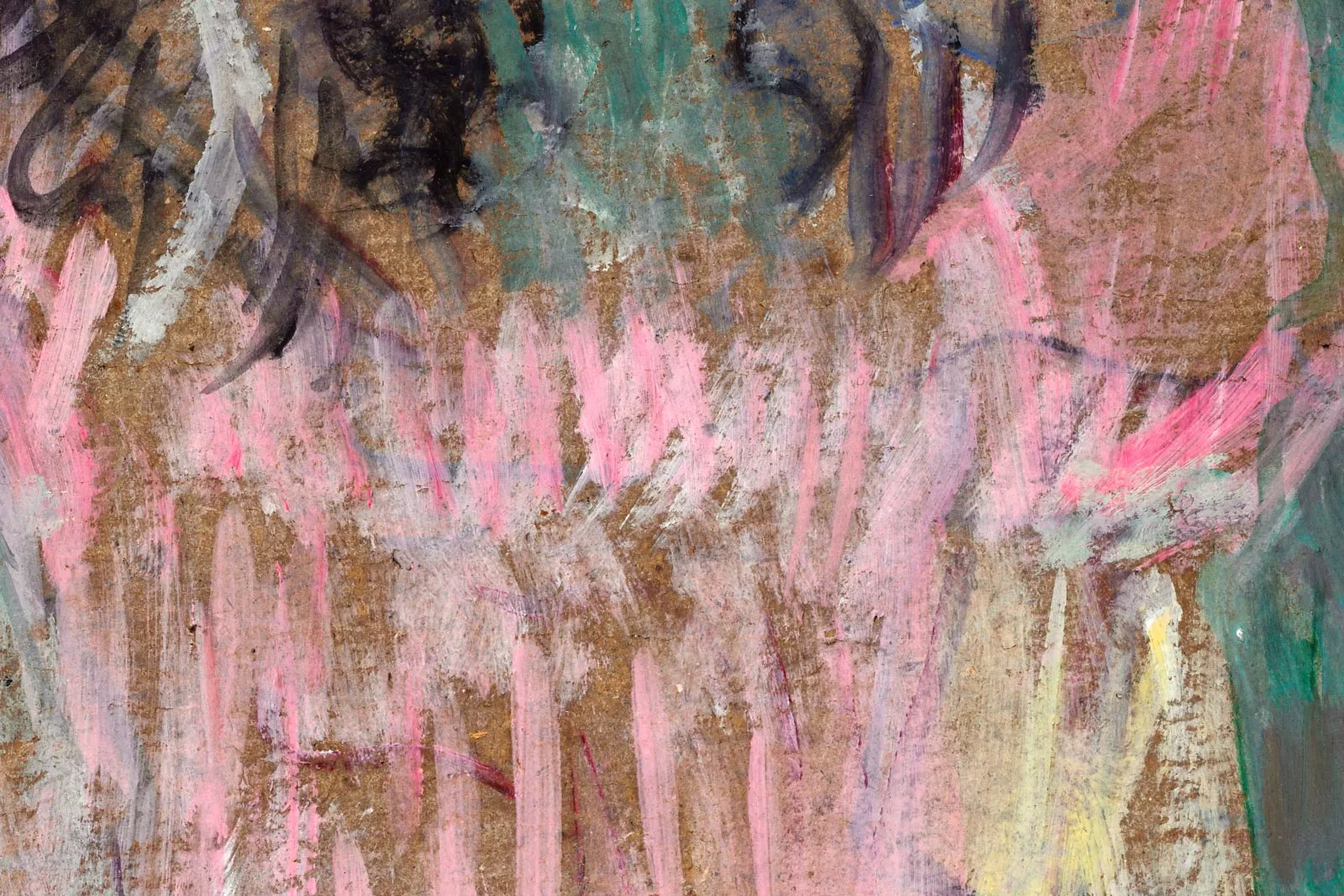 罗特列克油画人物《梅·贝尔福》局部 (2)