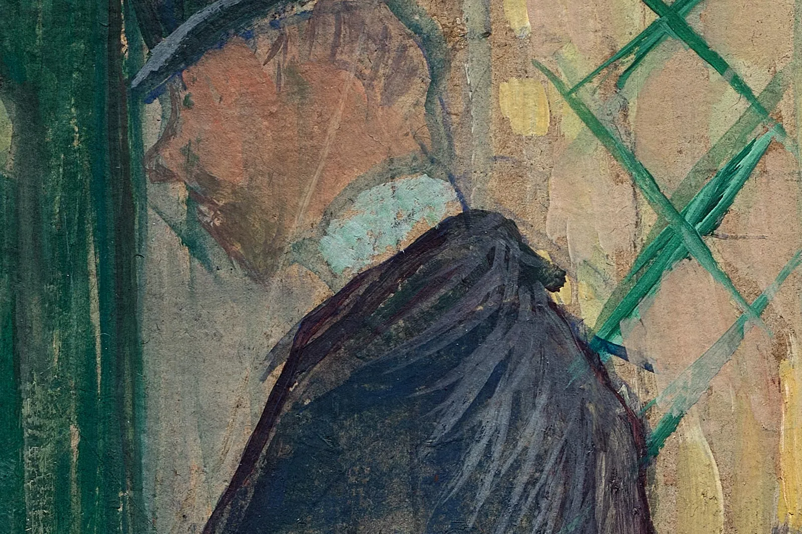 罗特列克油画《咖啡馆里的布瓦洛先生》局部 (2)