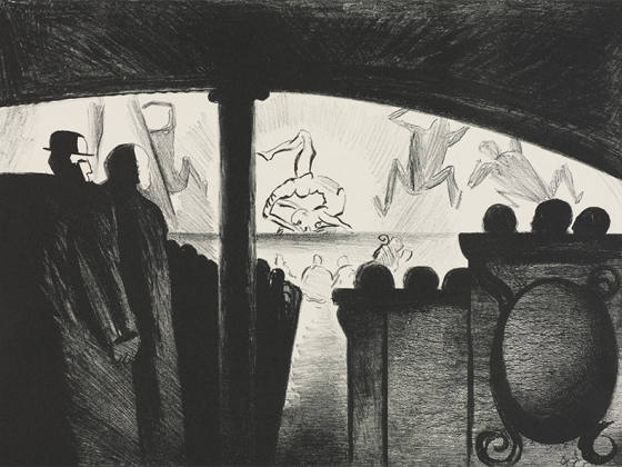 奥罗斯科石版画《哈林区的轻歌舞剧》