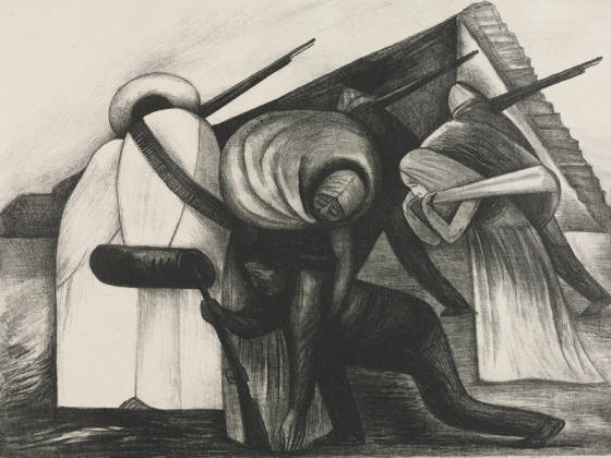 奥罗斯科石版画《革命》