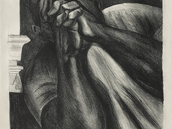 奥罗斯科石版画《悲恸》壁画习作