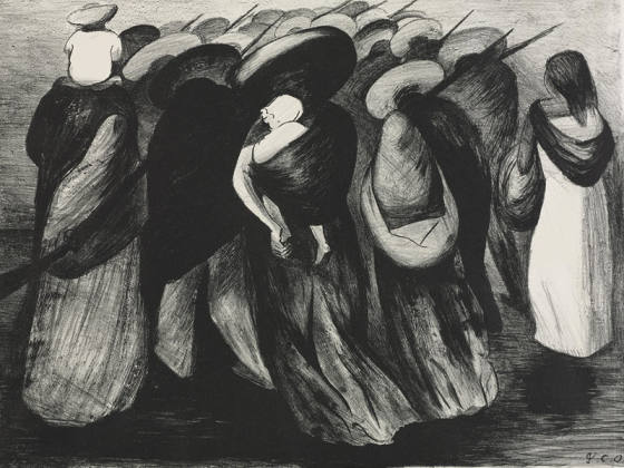 奥罗斯科石版画《后卫队》