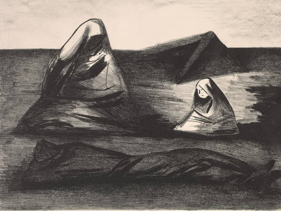 奥罗斯科石版画《倾颓之家》