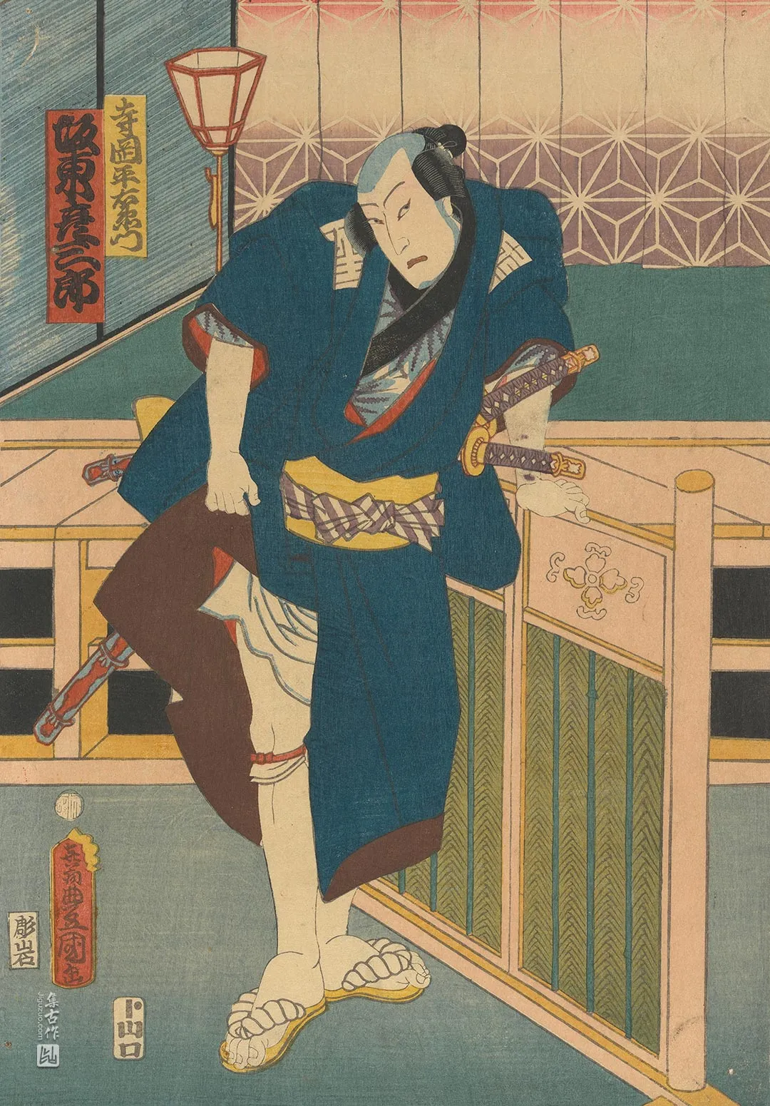 歌川国贞《演员坂东彦三郎饰演寺冈平右卫门》
