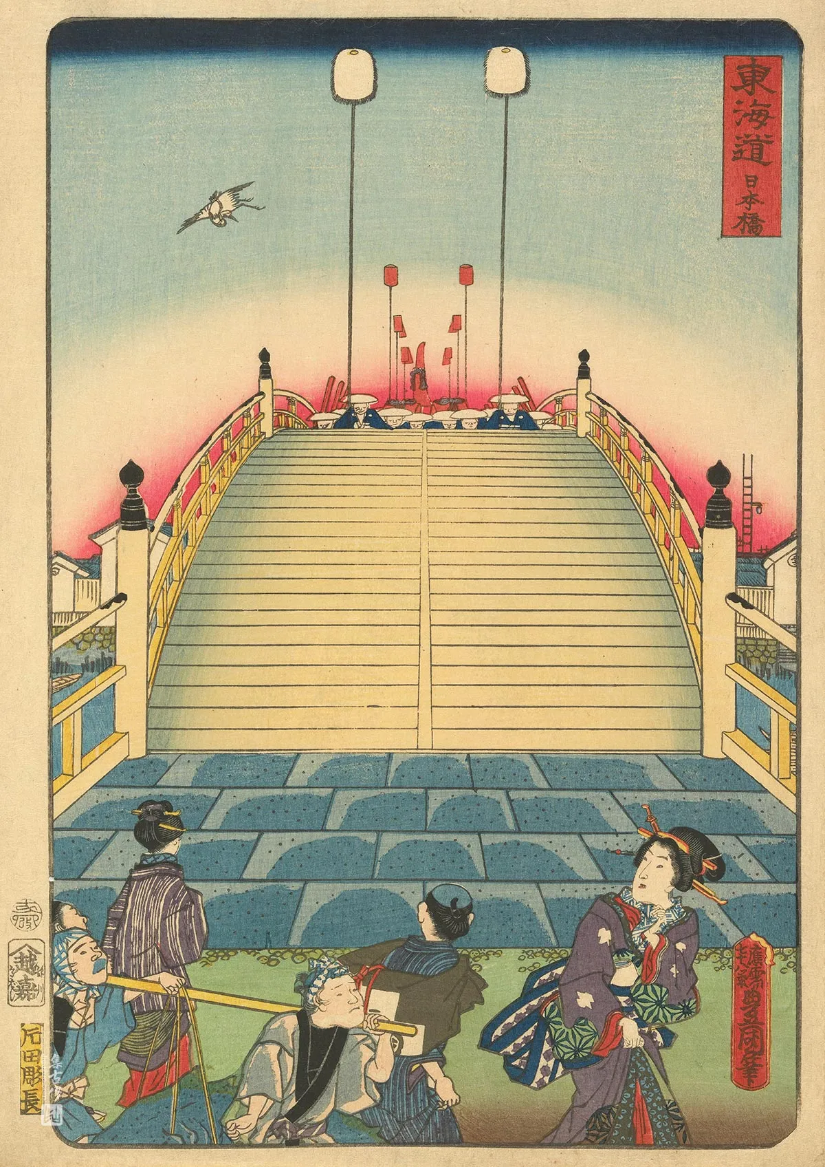 歌川国贞《日本大桥》