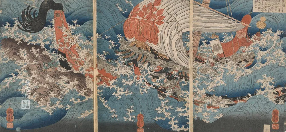 歌川国芳《与次兵卫的牺牲》