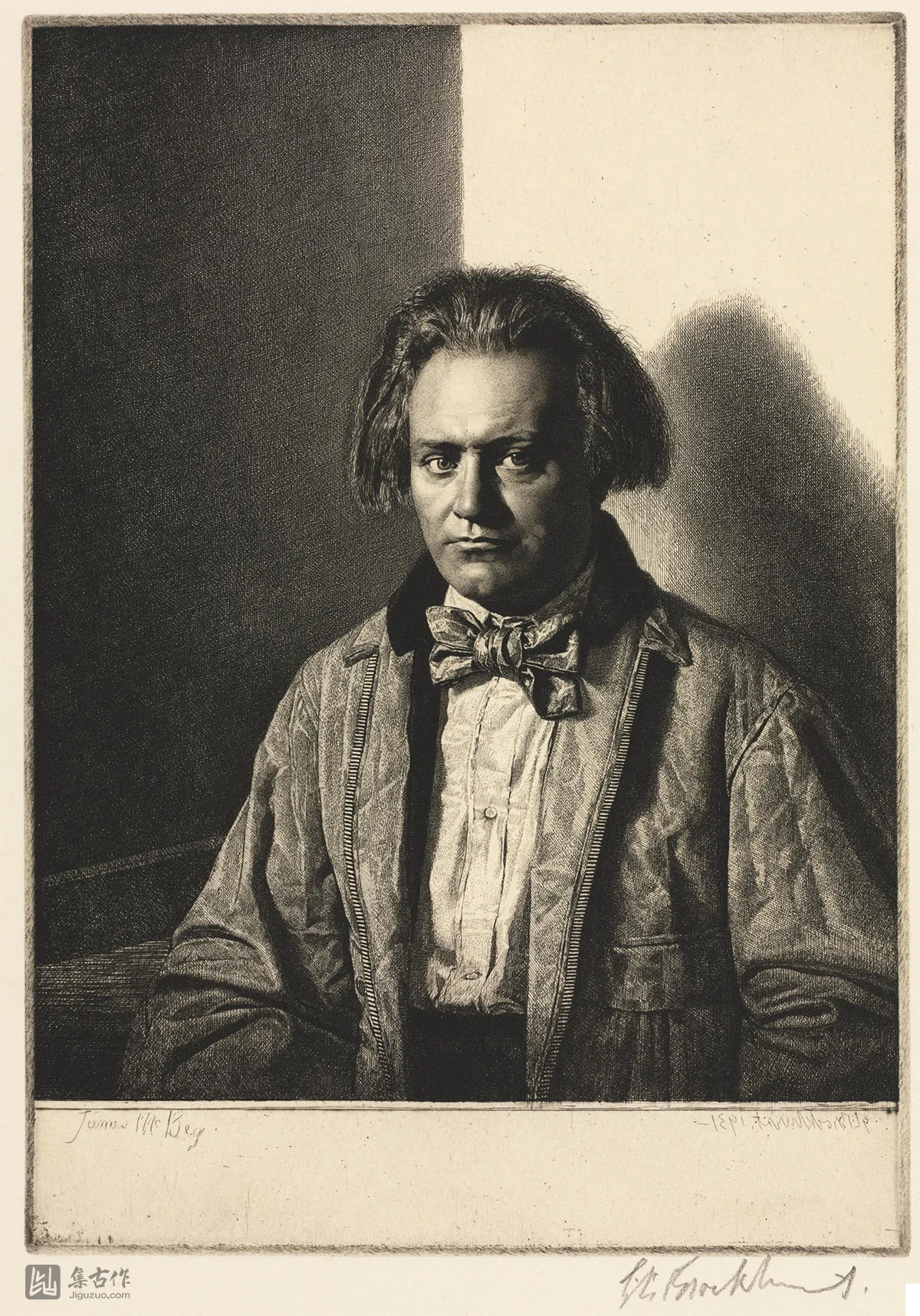布罗克赫斯特蚀刻版画人物《詹姆斯·麦克贝肖像》