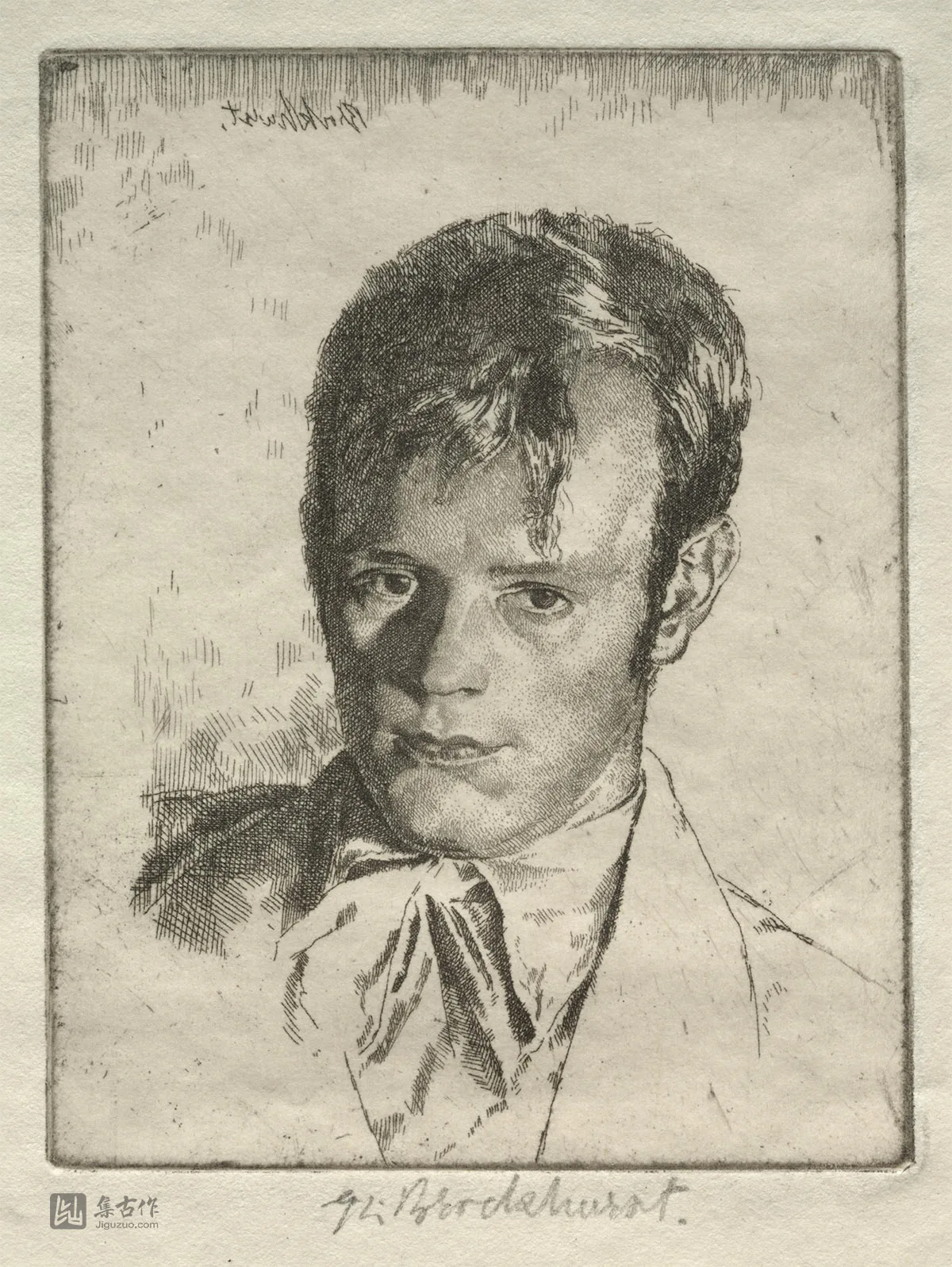 布罗克赫斯特蚀刻版画人物《亨利·拉什伯里肖像》