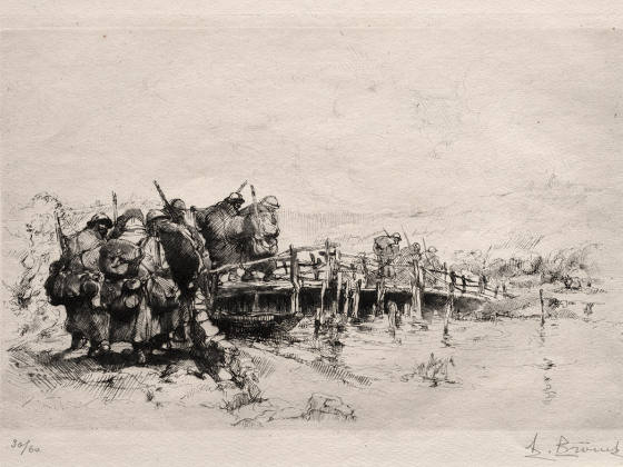 布鲁埃蚀刻版画《小桥》