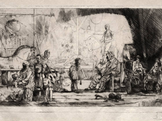 布鲁埃蚀刻版画《潘德马戏团》