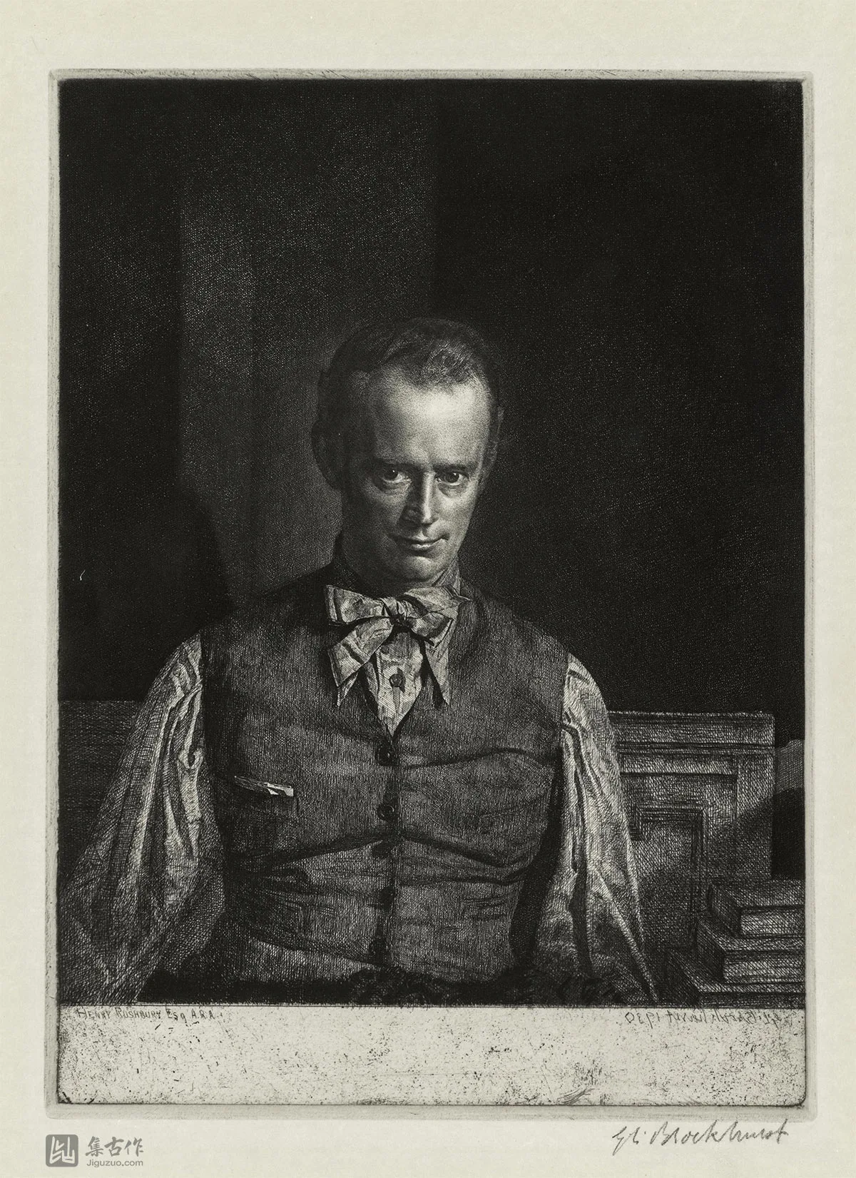 布罗克赫斯特版画人物《亨利·拉什伯里先生肖像》