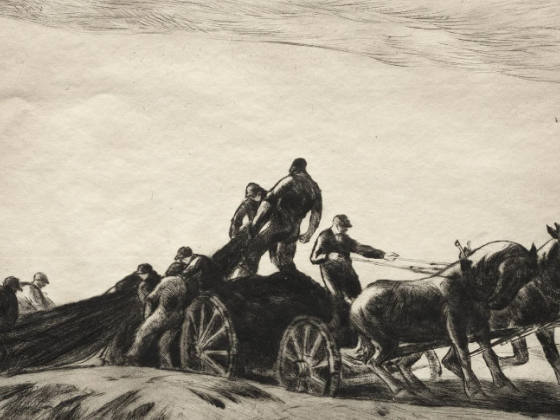 吉福德·比尔干刻版画《马车》