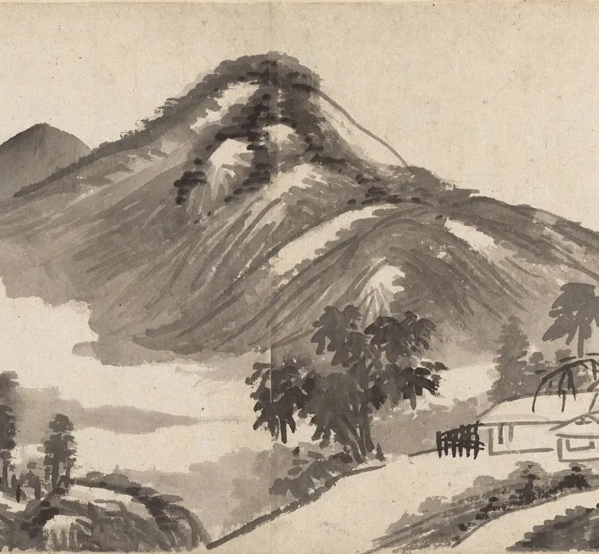 李流芳水墨山水画手卷_07