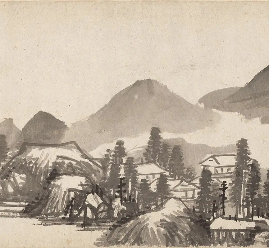 李流芳水墨山水画手卷_06