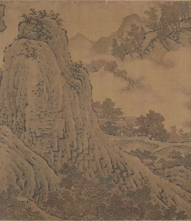 北宋山水画范宽《烟岚秋晓图卷》_09