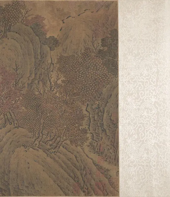 北宋山水画范宽《烟岚秋晓图卷》_22