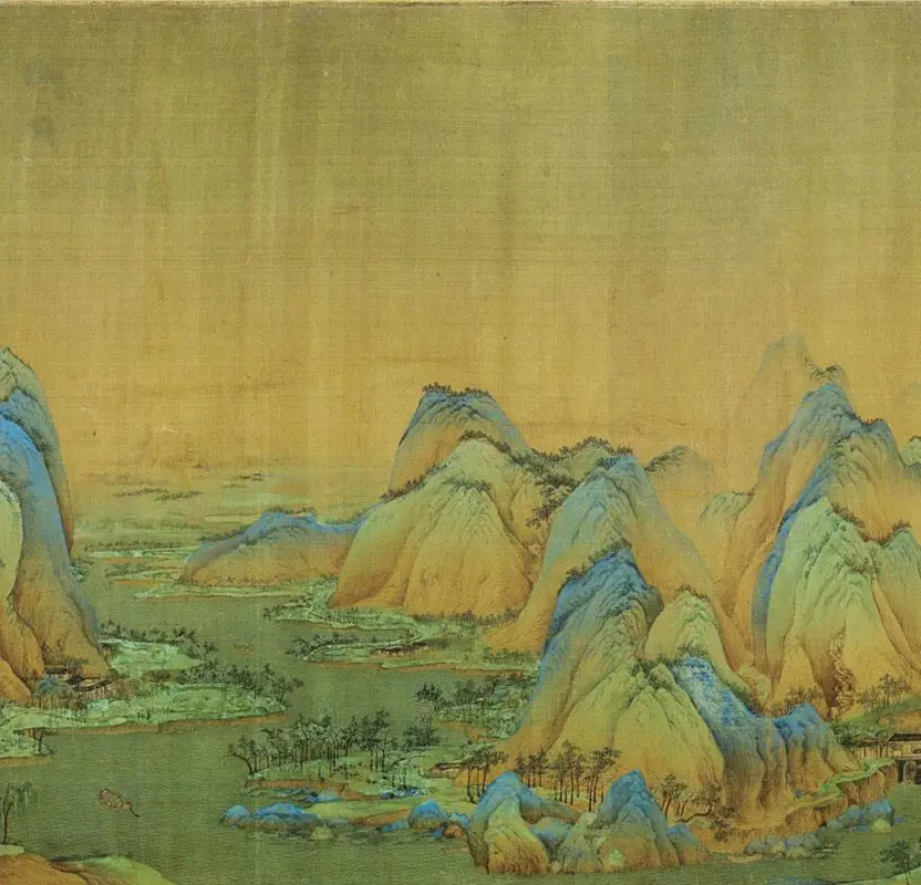 王希孟《千里江山图卷》全卷_09