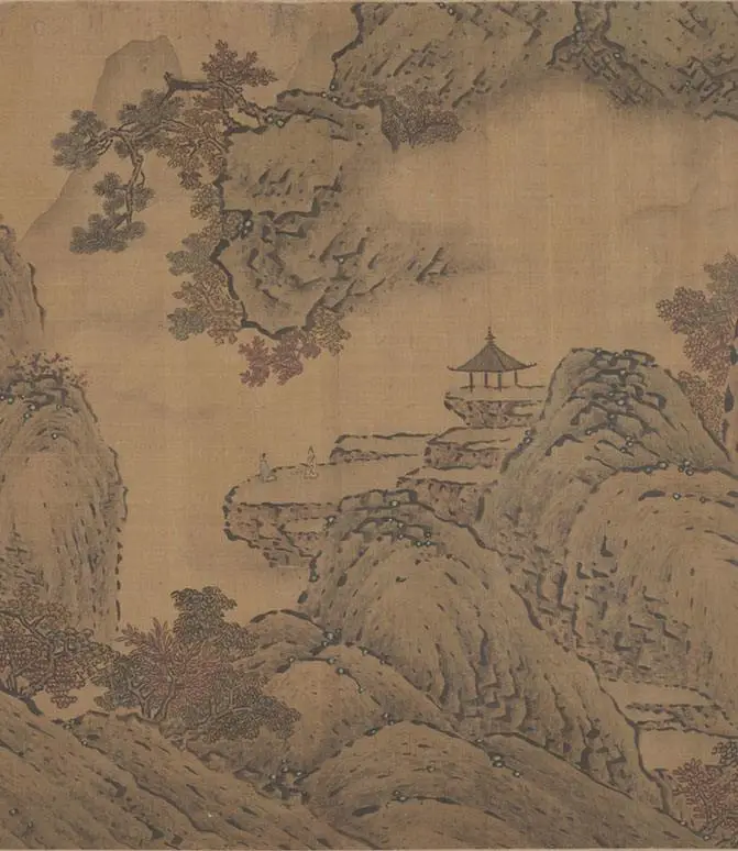 北宋山水画范宽《烟岚秋晓图卷》_08