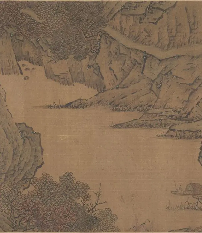 北宋山水画范宽《烟岚秋晓图卷》_18