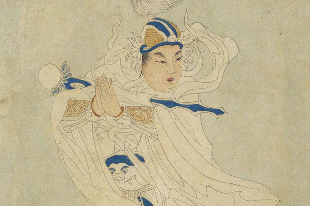 丁云鹏佛道人物画《罗汉卷》 - 国画作品高清大图下载- 集古作网