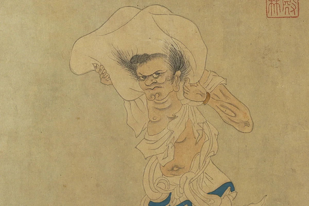 丁云鹏佛道人物画《罗汉卷》 - 国画作品高清大图下载- 集古作网