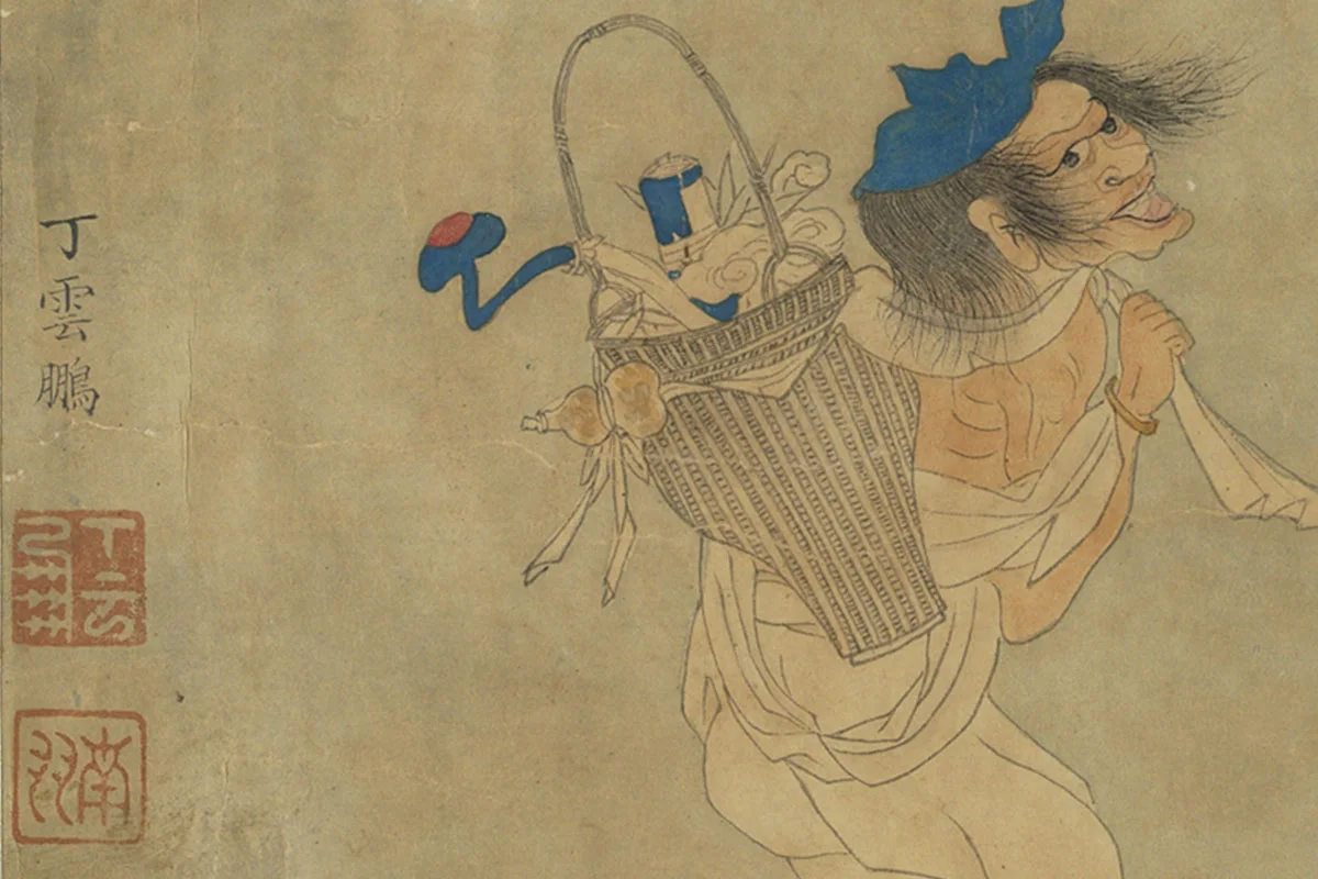 丁云鹏佛道人物画《罗汉卷》 - 国画作品高清大图下载- 集古作网