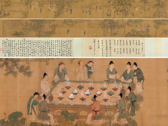 宋徽宗赵佶花鸟画《蜡梅山禽图》轴- 国画高清图片下载- 集古作网