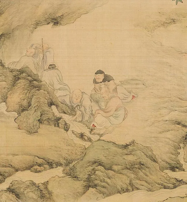 陈洪绶《百老共祝图卷》_09