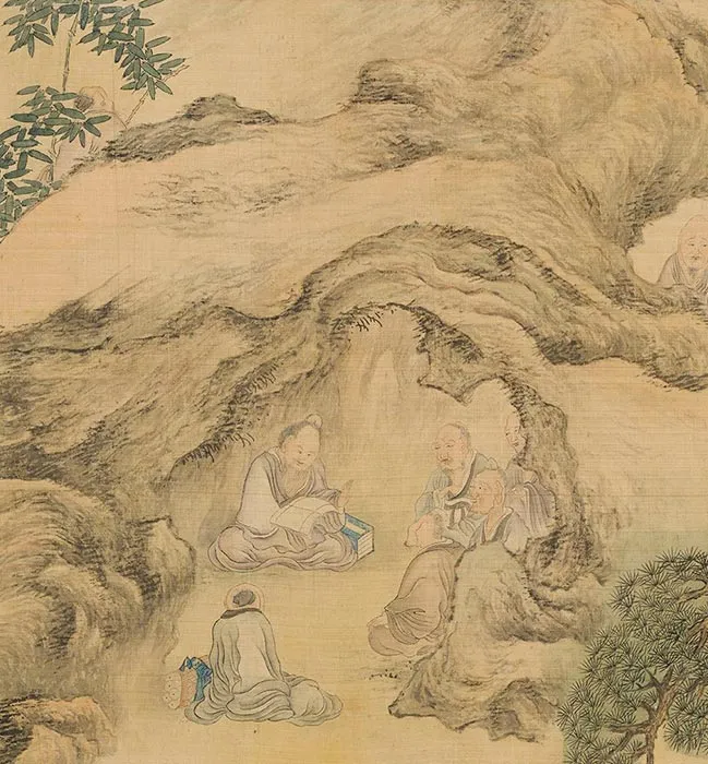 陈洪绶《百老共祝图卷》_12