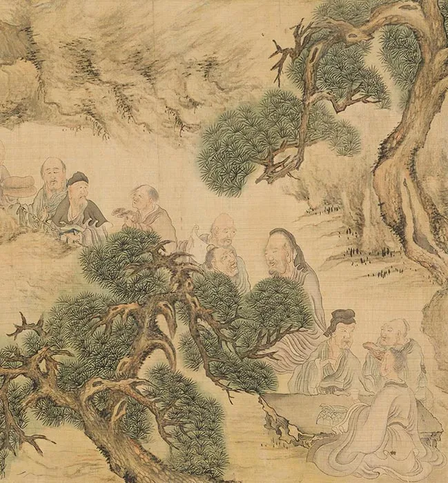 陈洪绶《百老共祝图卷》_13