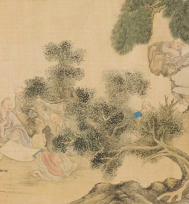 陈洪绶《百老共祝图卷》_15