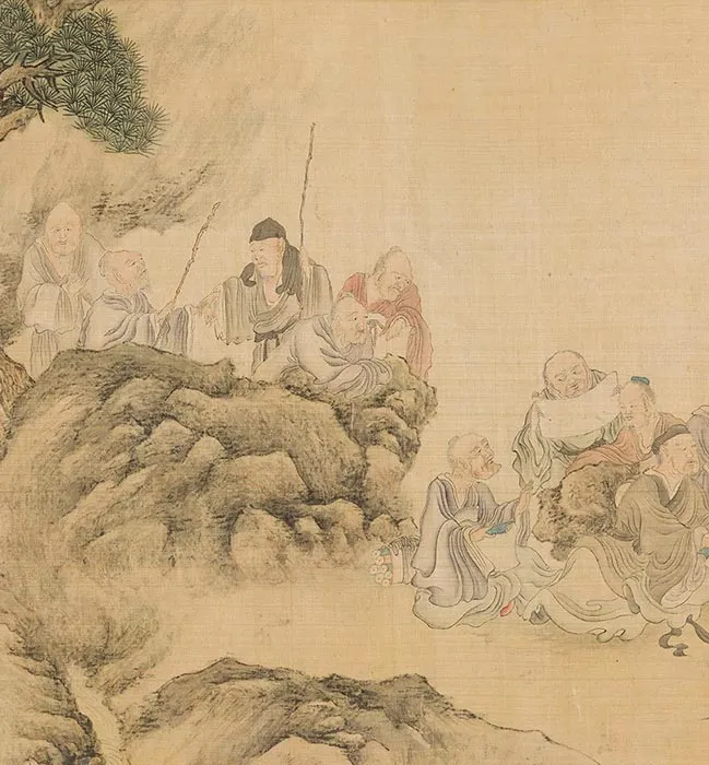 陈洪绶《百老共祝图卷》_14