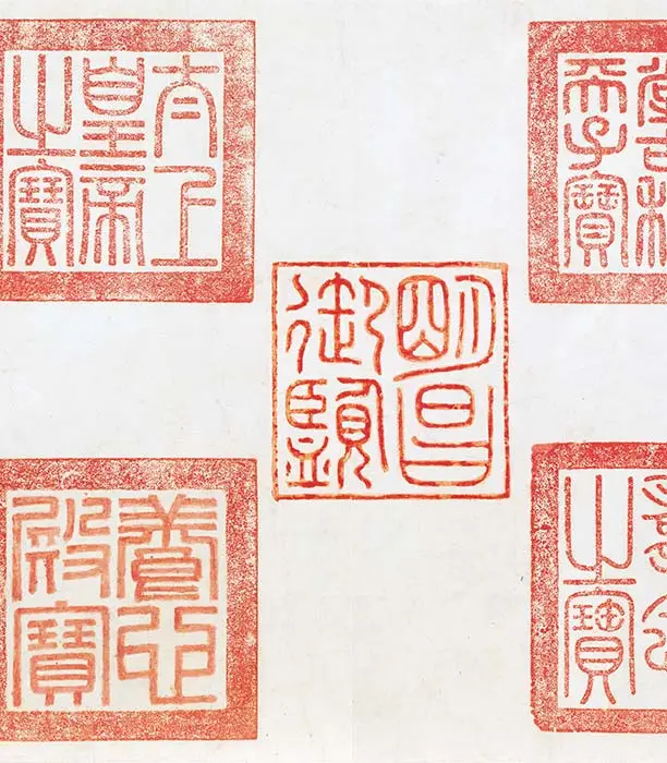 赵干《江行初雪图》卷_03