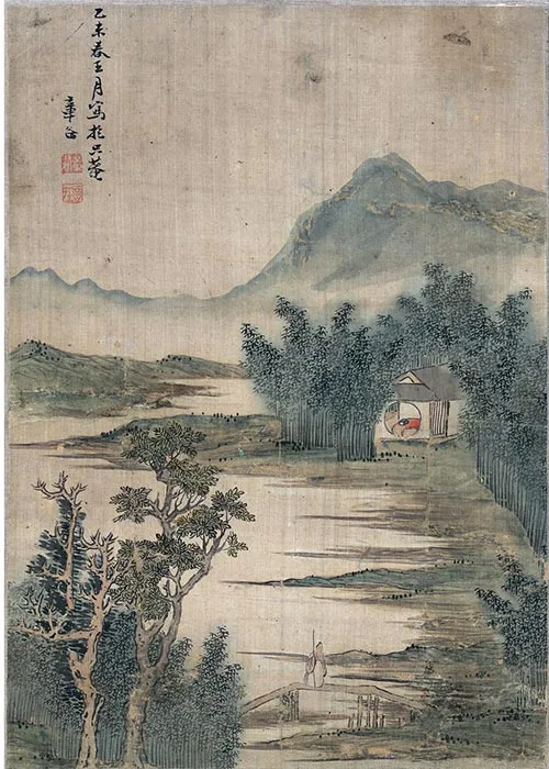 蓝瑛师徒山水十开册_05