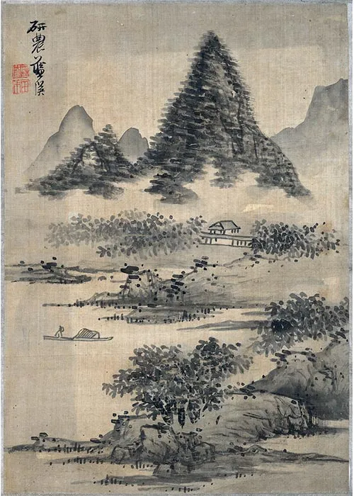蓝瑛师徒山水十开册_02