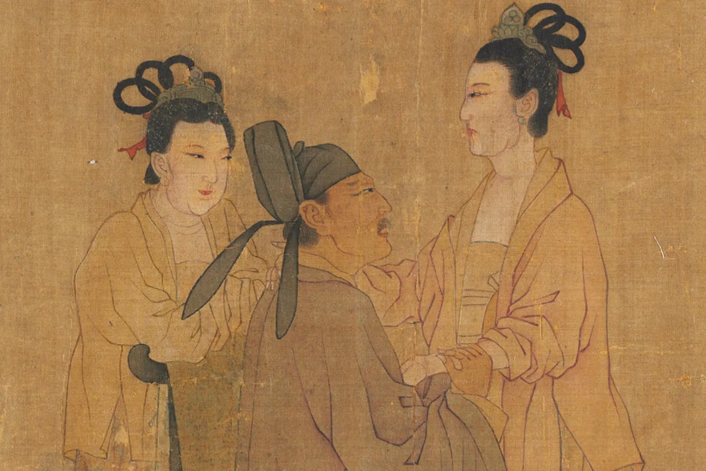 传顾闳中《韩熙载夜宴图》摹本- 国画作品高清大图下载- 集古作网
