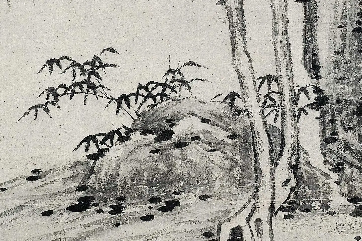 沈周水墨画《石竹图》页- 国画作品高清大图下载- 集古作网