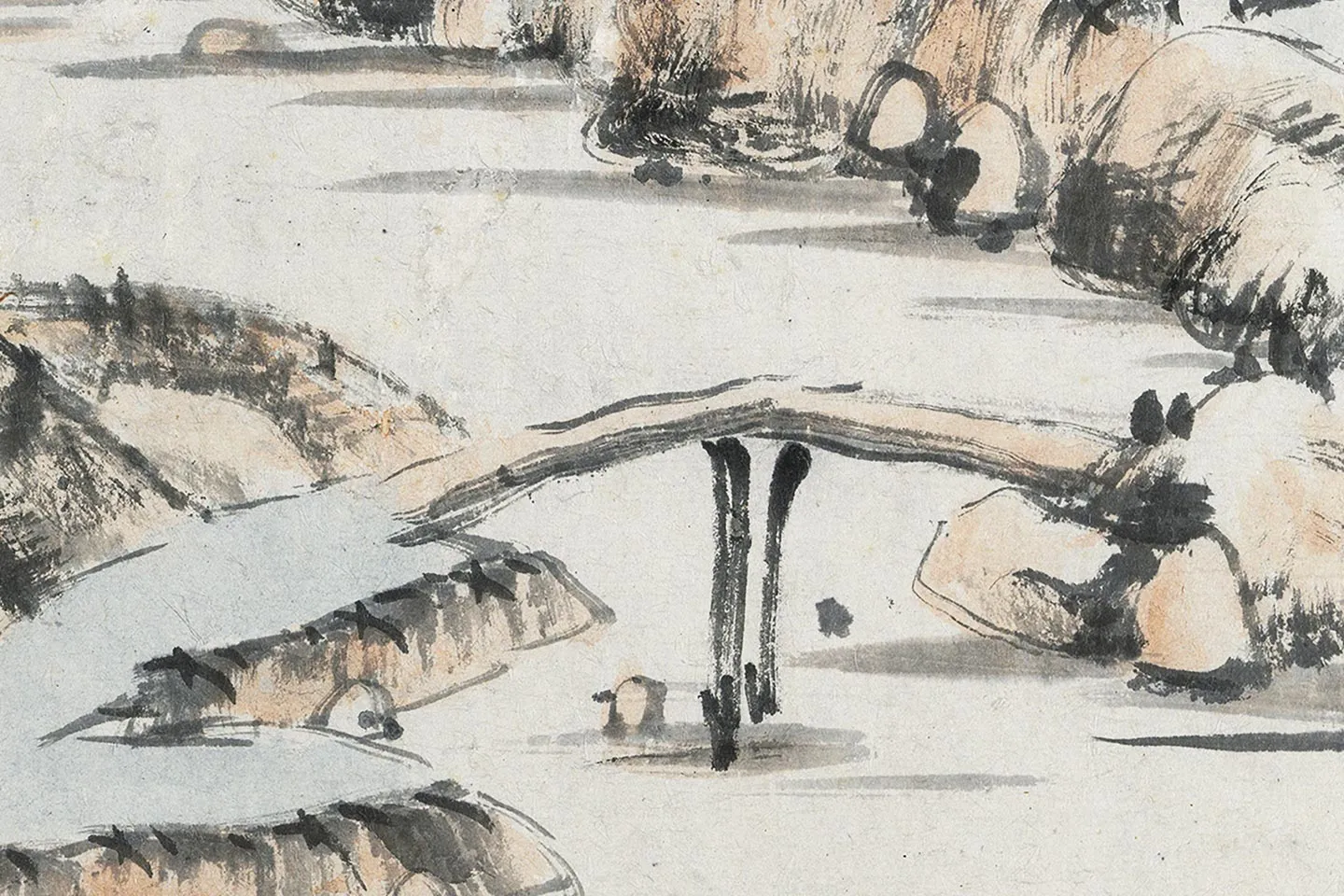 朱耷山水画《长江万里图》卷- 国画作品高清大图下载- 集古作网